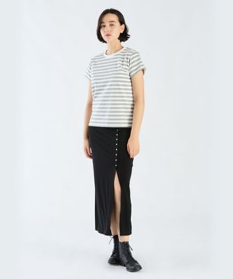 細ボーダー　コットン　半袖Ｔシャツ　”Ｂｒａｎｄｏ”（２６５３Ｊ００８１５９９）
