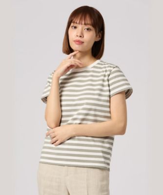 細ボーダー　コットン　半袖Ｔシャツ　”Ｂｒａｎｄｏ”（２６５３Ｊ００８１５９９）