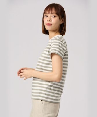 細ボーダー　コットン　半袖Ｔシャツ　”Ｂｒａｎｄｏ”（２６５３Ｊ００８１５９９）