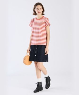 かのっさ　美品　アニエスベー　赤白ボーダー　サイズ3 agnes b. - アニエスベー☆赤白ボーダーTシャツ☆日本製☆サイズ