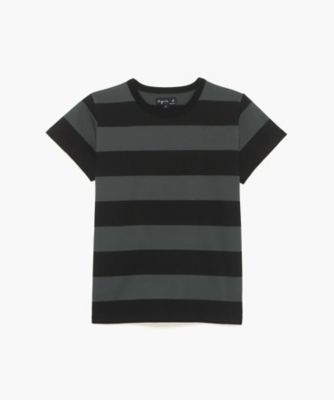 agnes b. (Women)/アニエスベー 太ボーダー コットン 半袖Tシャツ ”Brando”(2653J0191033)