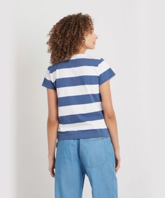 【アニエスベー（taraモデル）】ボーダー半袖Tシャツ SEI5 TS BRANDO アーティストTシャツ