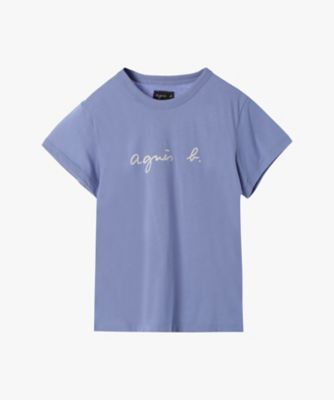 ＜agnes b. (Women)＞ロゴプリント　コットン　半袖Ｔシャツ　”Ｂｒａｎｄｏ”（２６５３Ｓ１３７６３６）