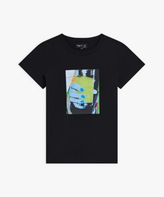 ＜agnes b. (Women)＞コットン　プリント　半袖　アーティスト　Ｔシャツ　”Ｌｏｎｄｏｎｉｅｎ”（２６５３ＳＦＡ５０００）