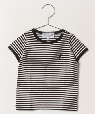 ＜三越伊勢丹/公式＞ agnes b. ENFANT(Baby & Kids)/アニエスベー アンファン J190 L TS ベビー ボーダーTシャツ 000ブラック ベビー用トップス【三越伊勢丹/公式】