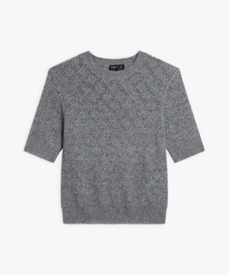 ＜agnes b. (Women)＞ウール　半袖　ニット　プルオーバー　”Ｃｏｌｅｔｔｅ”（３Ｔ４３Ｌ１１Ａ８５４）