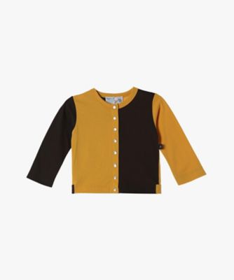 agnes b. ENFANT (Baby&Kids)/アニエスベー　アンファン ベビー バイカラー コットン 長袖 カーディガンプレッション (4175JF59210)