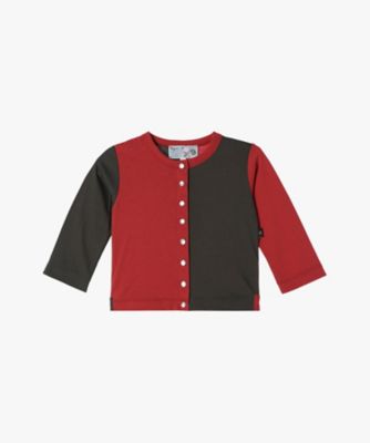 agnes b. ENFANT (Baby&Kids)/アニエスベー　アンファン ベビー バイカラー コットン 長袖 カーディガンプレッション (4175JF593095)