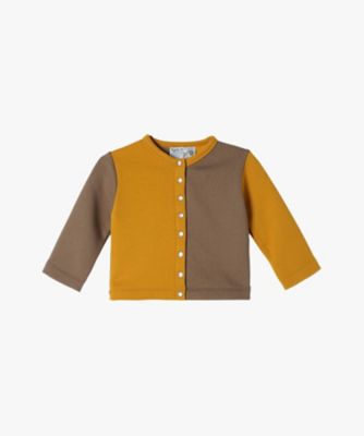 ＜agnes b. ENFANT (Baby&Kids)＞ベビー　バイカラー　コットン　長袖　カーディガンプレッション　（４１７５Ｍ００１２１０）