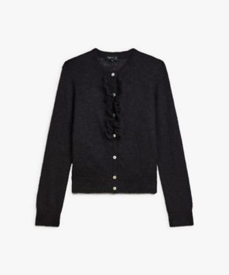 ＜agnes b. (Women)＞モヘヤ　フリル　カーディガン　”Ａｎｎｅｔｔｅ”（４８Ｔ６Ｌ２３Ａ０００）