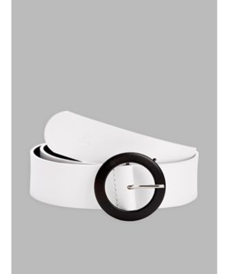 ＜agnes b. (Women)＞ＣＵ０１　ＣＥＩＮＴＵＲＥ　ラウンドレザーバックルベルト（５０９ＣＣＵ０１０１０）