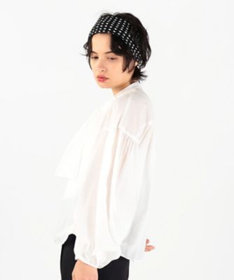 To b. by アニエスベー美品定価19800円リボンタイビッグスリーブシャツ リボンタイビッグスリーブシャツ ｜To b. by agnès b