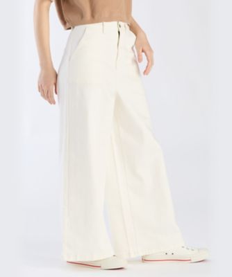 WT86 PANTALON ホワイト デニム ワイドパンツ