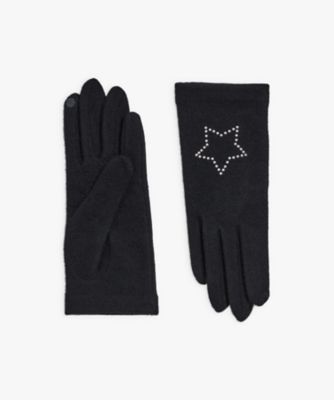 agnes b. (Women)/アニエスベー スター ウール グローブ "Cindy"(580EGR88000) 000ブラック 手袋・グローブ【三越伊勢丹/公式】