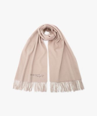 ロゴ刺繍 ウール カシミヤ マフラー（5823WJ60028） | TO B