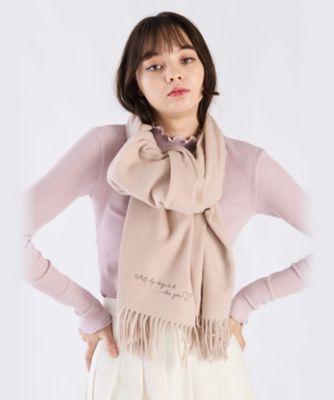 ロゴ刺繍 ウール カシミヤ マフラー（5823WJ60028） | TO B