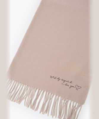 ロゴ刺繍 ウール カシミヤ マフラー（5823WJ60028） | TO B