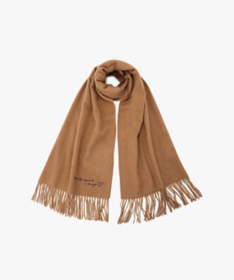 ロゴ刺繍 ウール カシミヤ マフラー（5823WJ60390） | TO B