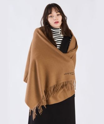 ロゴ刺繍 ウール カシミヤ マフラー（5823WJ60390） | TO B