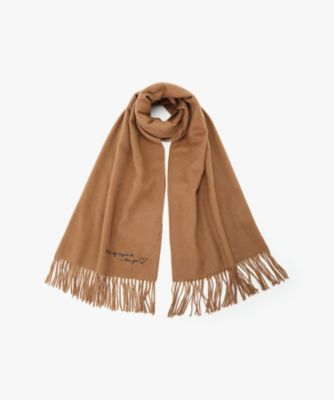 ロゴ刺繍 ウール カシミヤ マフラー（5823WJ60390） | TO B