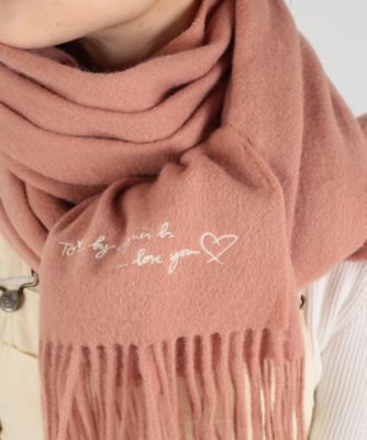 ロゴ刺繍 ウール カシミヤ マフラー（5823WJ60420） | TO B