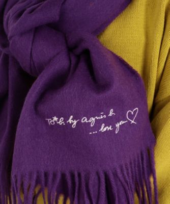 ロゴ刺繍 ウール カシミヤ マフラー（5823WJ60550） | TO B