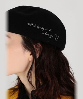 WM03 BERET LOVE YOU 刺繍 ベレー
