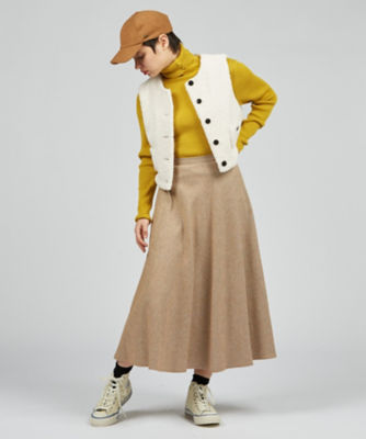 ＜TO B. BY AGNES B.＞　ハウンドトゥースサーキュラースカート（５８３６ＷＵ７７２１０）