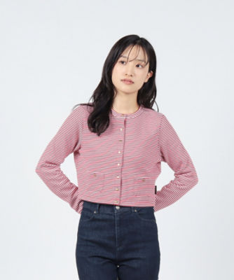 ＷＵ８７ ＣＡＲＤＩＧＡＮ ボーダーショートカーディガン