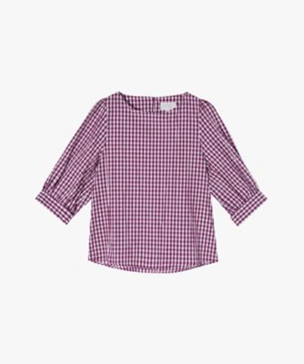WV73 CHEMISE ギンガムリップルチェックブラウス 