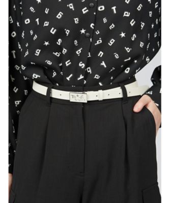 WV89 CEINTURE ロゴバックルレザーベルト