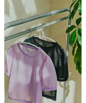 シアー パフスリーブ Tシャツ（6048WW10540） | TO