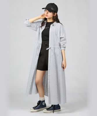＜TO B. BY AGNES B.＞ストライプベーシックシャツドレス（６０４９ＷＷ１３０１０）