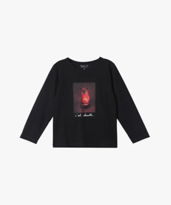＜agnes b. ENFANT (Baby&Kids)＞キッズ　プリント　コットン　長袖　Ｔシャツ　”Ｃ’ｅｓｔ　ｃｈｏｕｅｔｔｅ”（６０７５ＳＤＴ４０００）