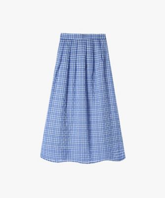 ＜TO B. BY AGNES B.＞【セットアップ対応商品】ギンガムロングスカート（６０７５ＷＷ２２６５０）