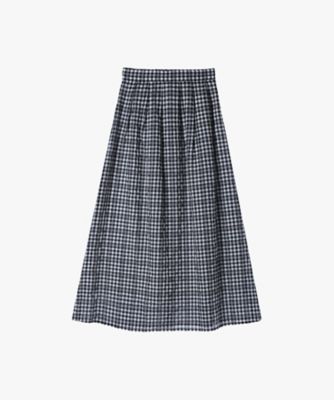 ＜TO B. BY AGNES B.＞【セットアップ対応商品】ギンガムロングスカート（６０７５ＷＷ２２６８０）