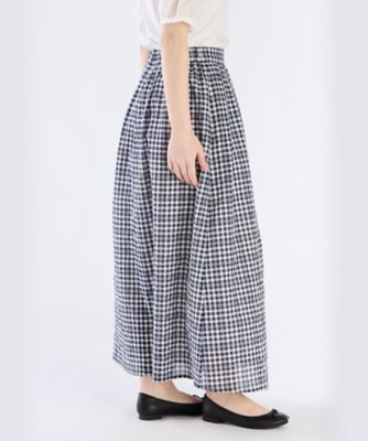 セットアップ対応商品】ギンガムロングスカート