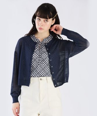 ＷＲ２７　ＣＡＲＤＩＧＡＮ　シアーニット　カーディガン（６０８５ＷＲ２７６８０）