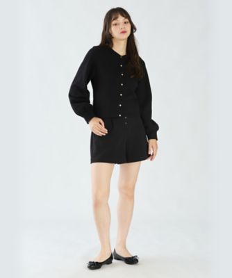 コットン ブラッシュド プリティ カーディガン