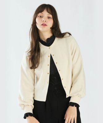 コットン ブラッシュド プリティ カーディガン