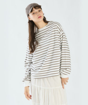 ＜TO B. BY AGNES B.＞ＷＥＢ限定　ＷＷ５９　ＰＵＬＬＯＶＥＲ　ボーダーロングスリーブプルオーバー（６１４５ＷＷ５９８２０）