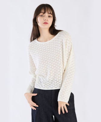 ＜TO B. BY AGNES B.＞ＷＷ６１　ＰＵＬＬＯＶＥＲ　オープンワークプルオーバー（６１４８ＷＷ６１０１０）