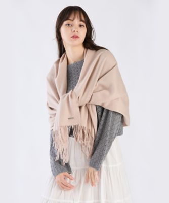 ロゴプレート カシミヤ ウール マフラー（6170WJ60028