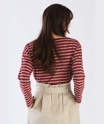 agnes b. Y2K archive 90s ボーダーロンT ノームコア　赤 ボーダーロングスリーブTシャツ（6196W100472