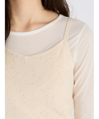 ＷＸ１９　ＣＡＭＩＳＯＬＥ　スパングルニットキャミ（６２３０ＷＸ１９０２５）