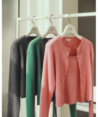 ＷＵ６６　ＣＡＲＤＩＧＡＮ　コットンリブカーディガン（６２３５ＷＵ６６７１０）