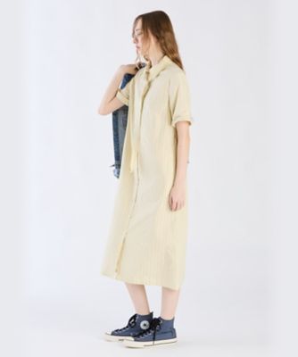 ＷＸ３４　ＲＯＢＥ　ドビーストライプシャツドレス（６２６３ＷＸ３４２００）