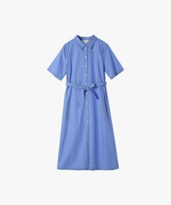 ＜TO B. BY AGNES B.＞ＷＸ３４　ＲＯＢＥ　ドビーストライプシャツドレス（６２６３ＷＸ３４６５０）