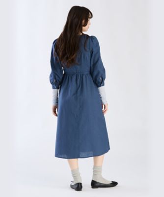 ＷＸ４１　ＲＯＢＥ　リネンコットンシャーリングドレス（６２７２ＷＸ４１６５０）