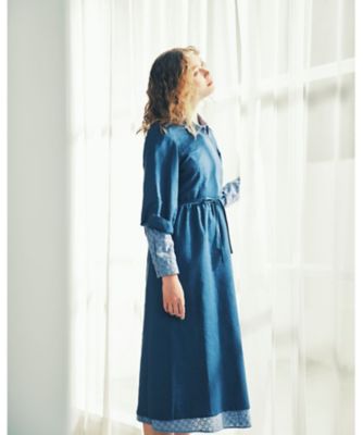 ＷＸ４１　ＲＯＢＥ　リネンコットンシャーリングドレス（６２７２ＷＸ４１６５０）